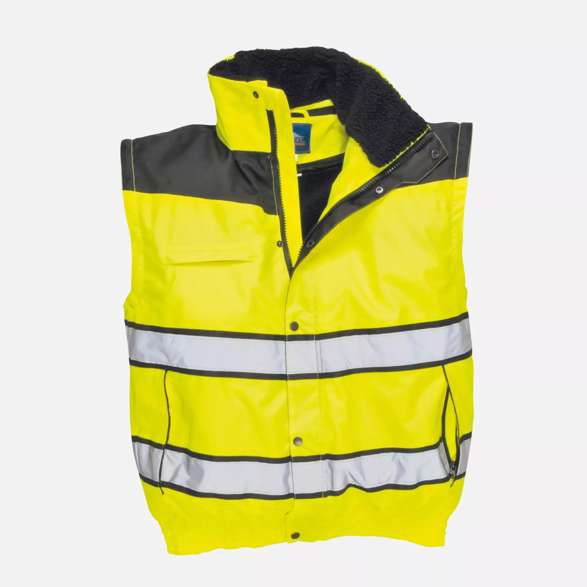 Portwest C466YBR, Hi-Vis 3-in-1 Contrast Winter Bomber Jacket, Yellow/Black, image 6