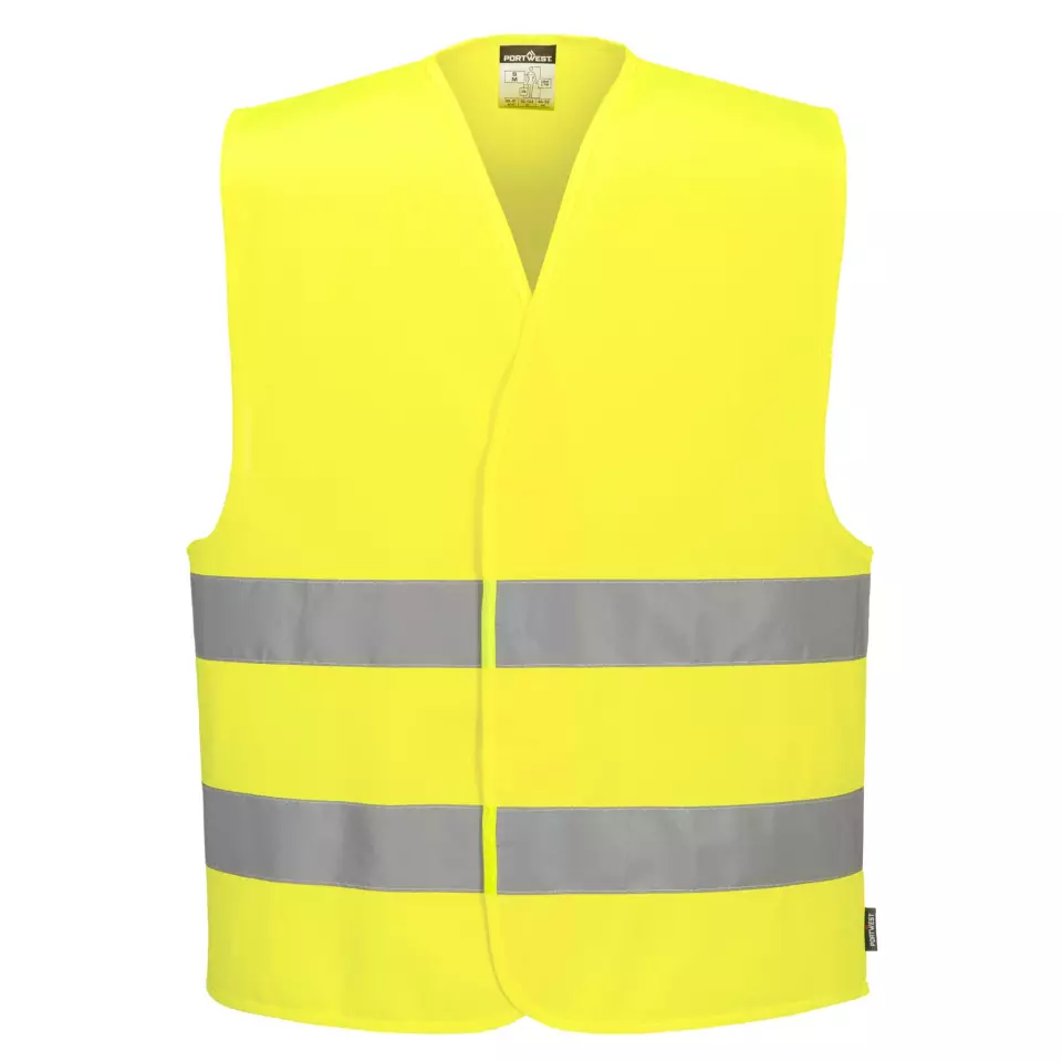 Portwest C474YER, Hi-Vis Two Band Vest, Yellow