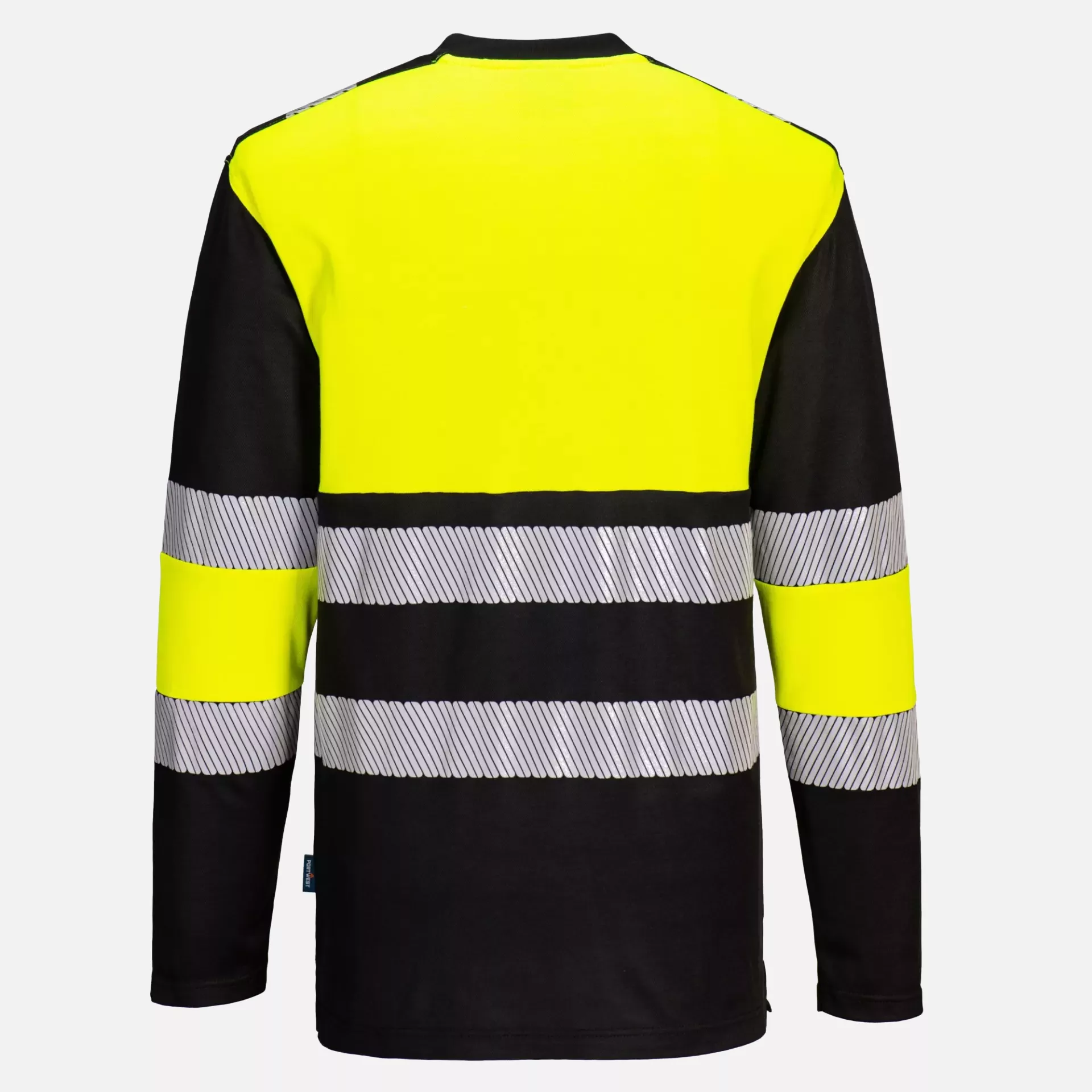 Portwest PW312YBR, PW3 Hi-Vis Cotton Comfort Class 1 T-Shirt L/S, Yellow/Black, image 2