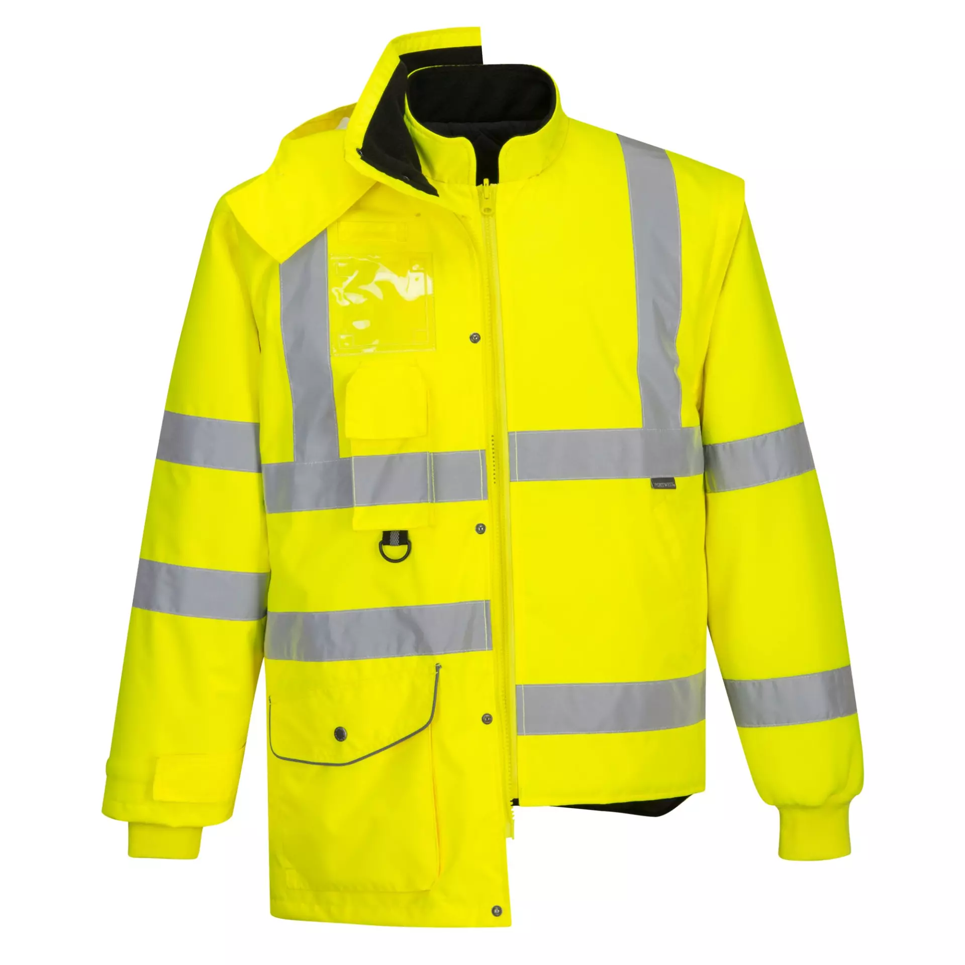 Portwest S427YER, Hi-Vis Breathable 7-in-1 Traffic Jacket, Yellow, image 6