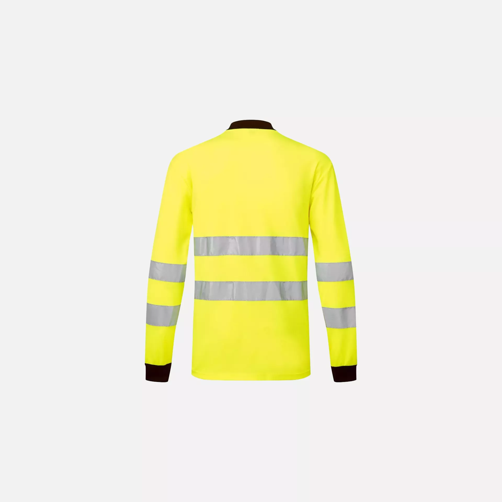 Portwest PW220YBR, PW2 Hi-Vis Polo Shirt L/S, Yellow/Black, image 2