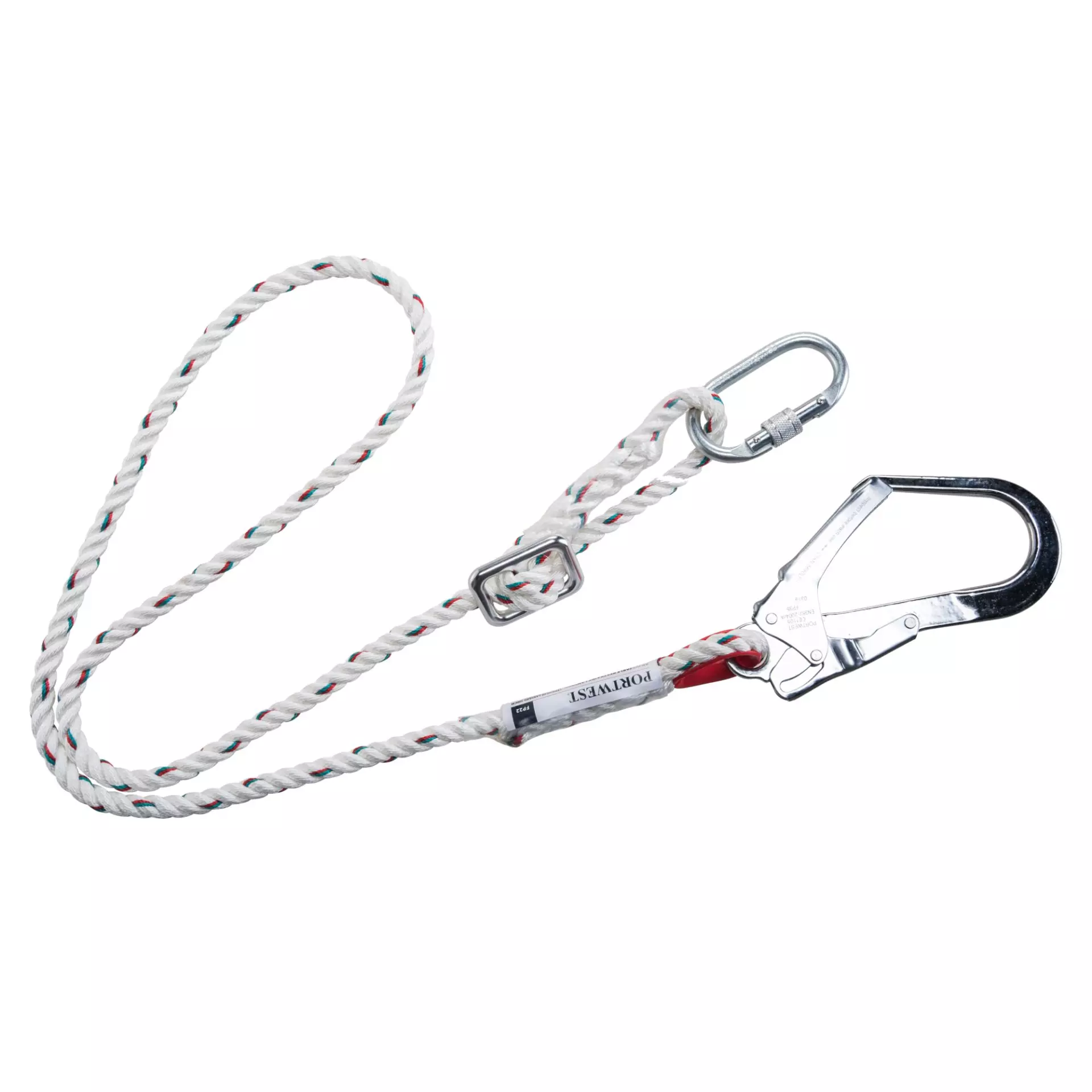 Portwest FP22WHR, Adjustable 2m Restraint Lanyard, White, image 1
