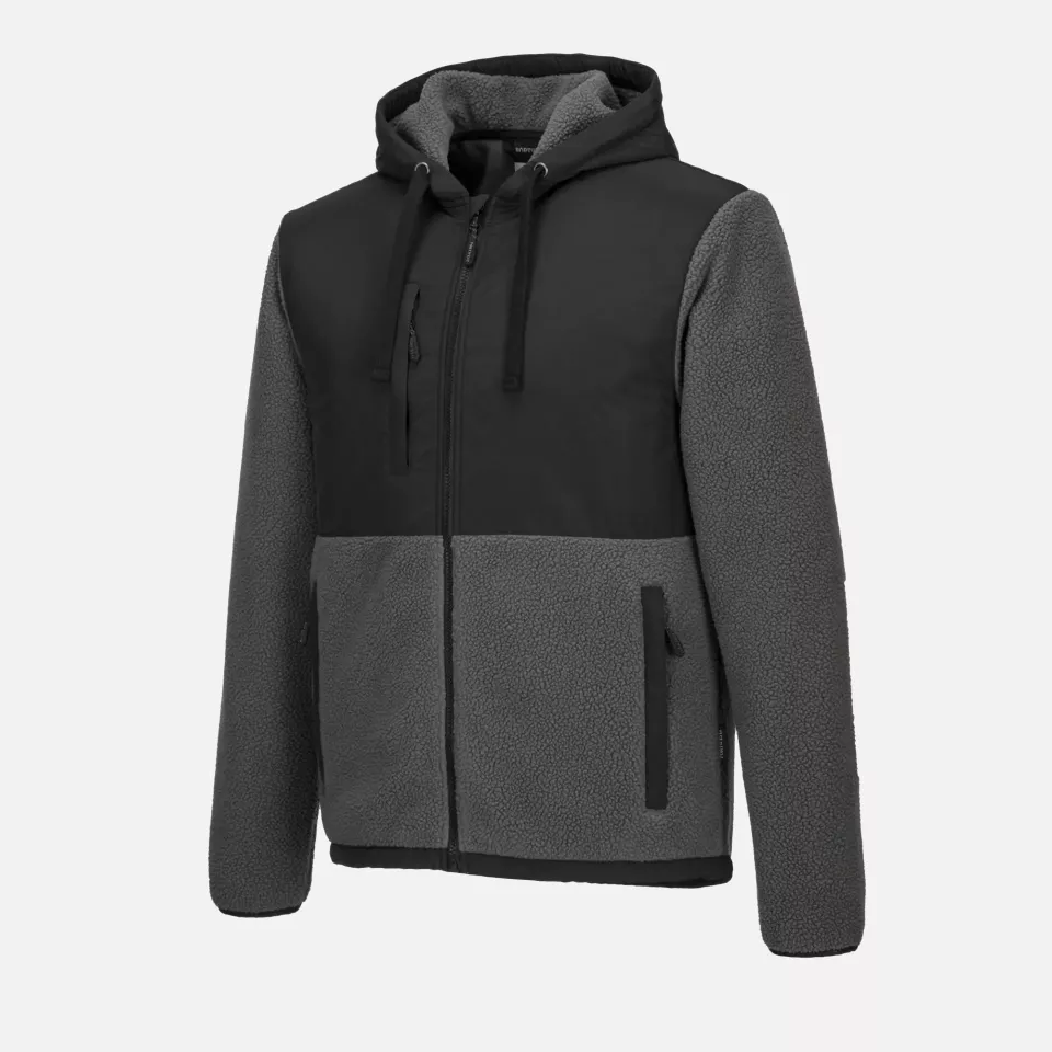 Portwest KX371BGY, KX3 Borg Fleece, Black/Grey, image 4, gallery thumbnail