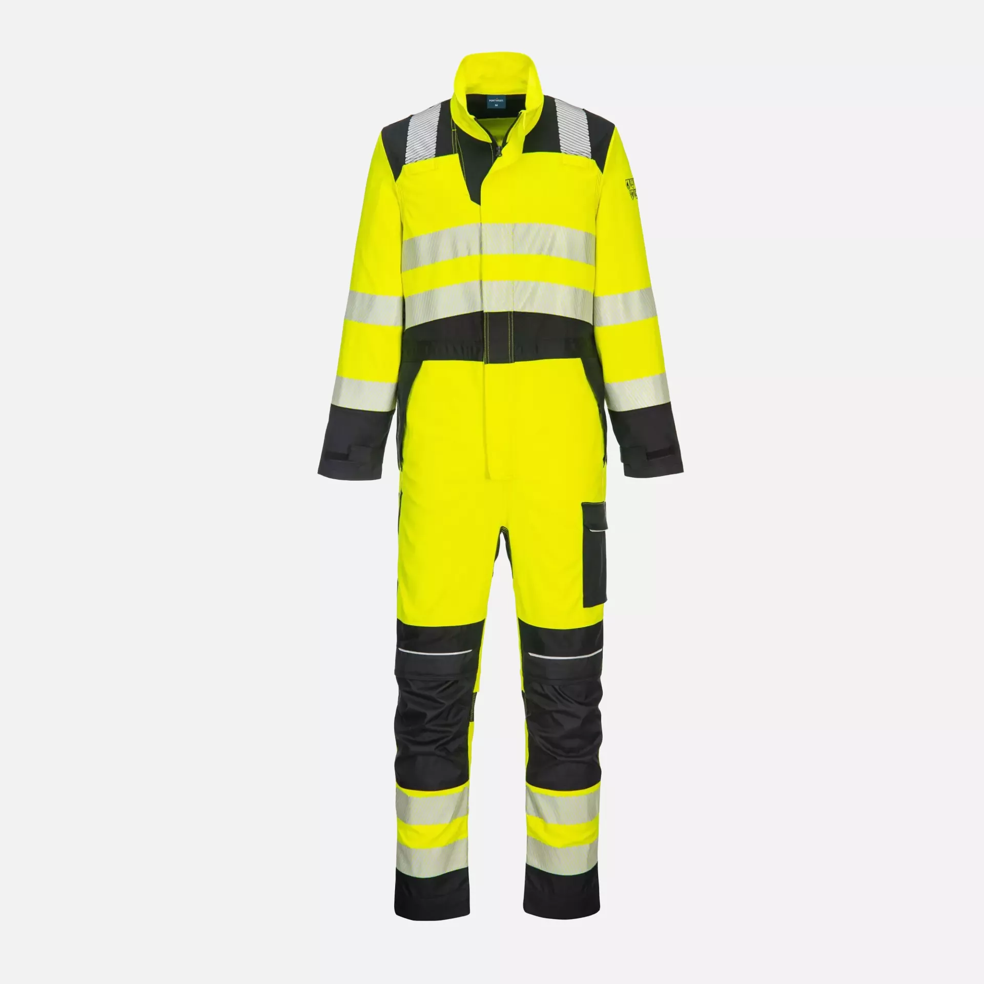 Portwest FR507YBR, PW3 FR Modaflame Hi-Vis Coverall, Yellow/Black, image 1