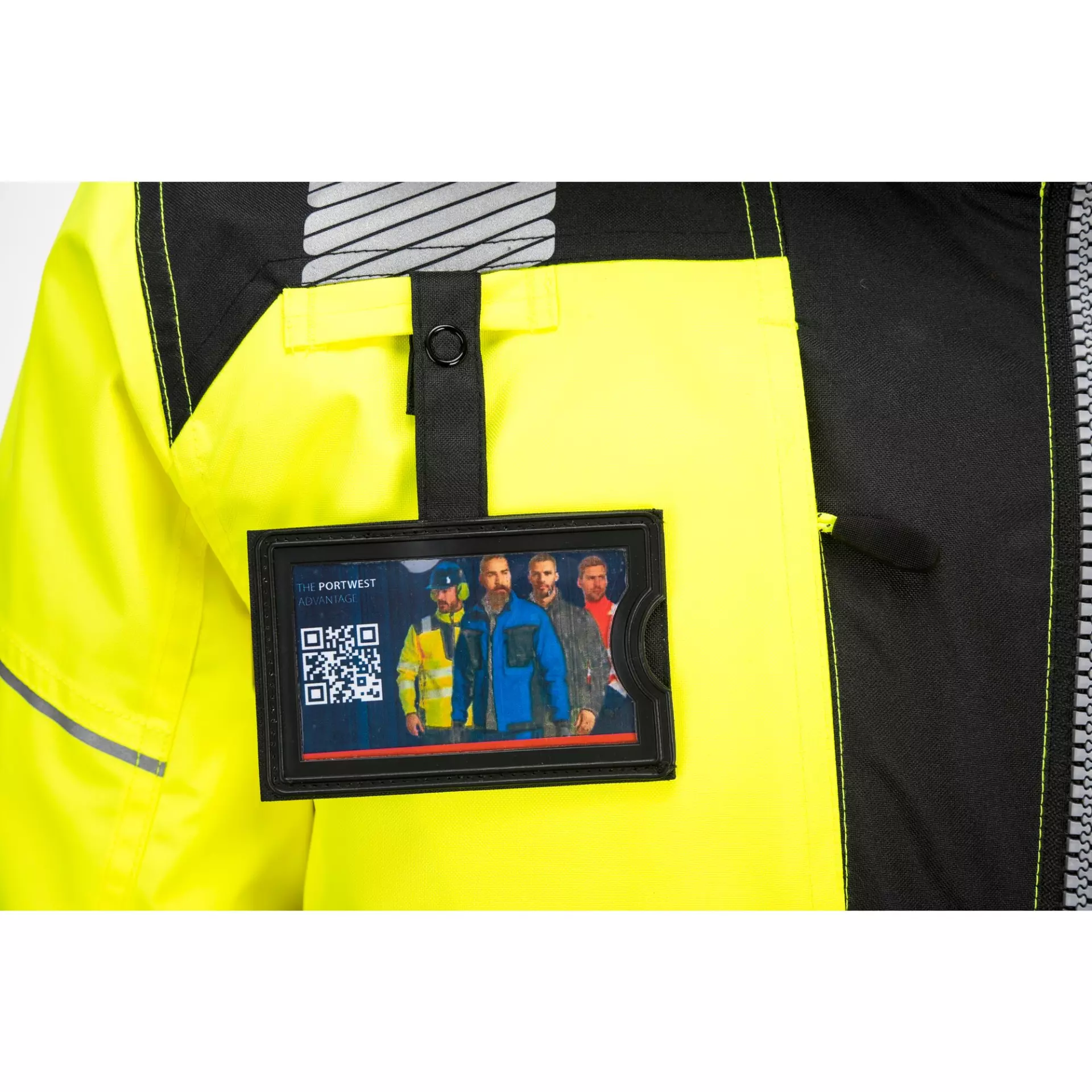 Portwest PW369YBR, PW3 Hi-Vis Winter Parka Jacket, Yellow/Black, image 5