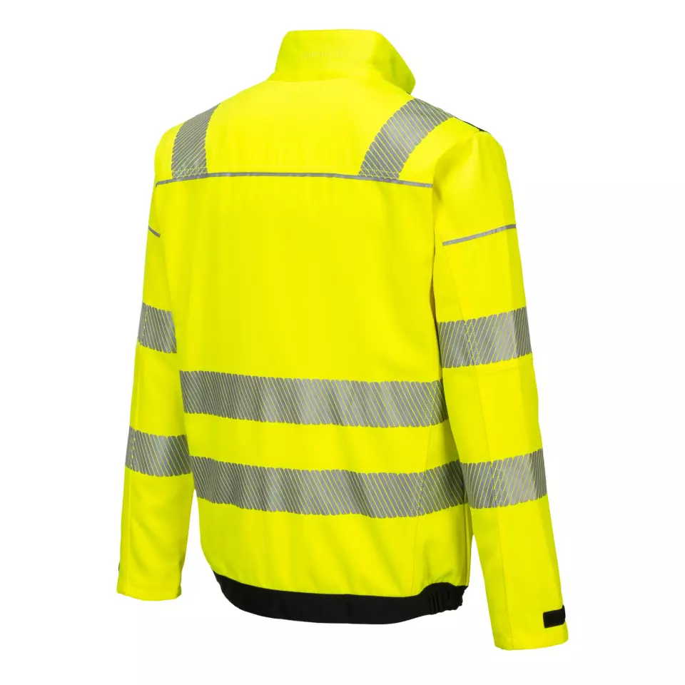 Portwest T500YBR, PW3 Hi-Vis Work Jacket, Yellow/Black, image 6, gallery thumbnail