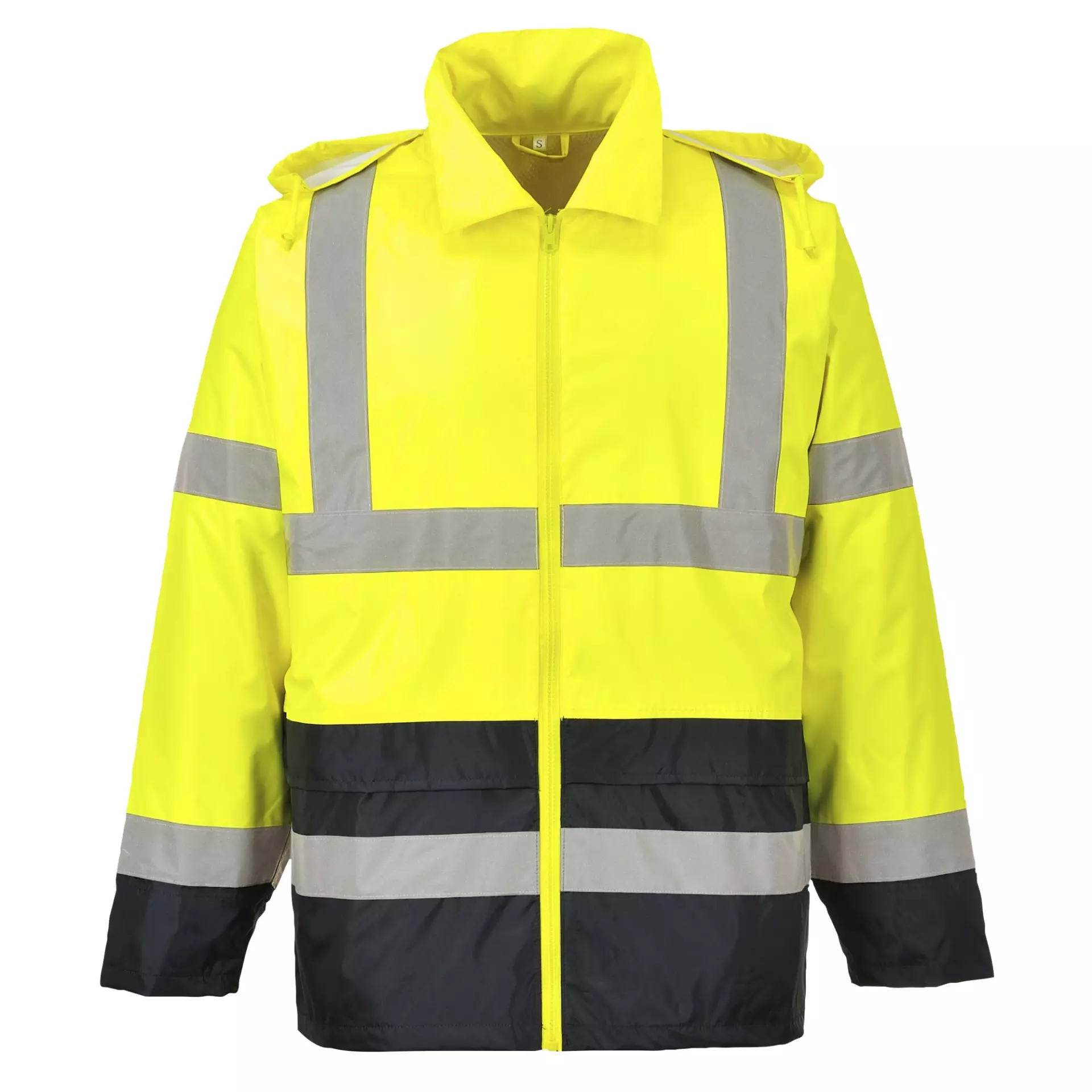 Portwest H443YBR, Hi-Vis Contrast Classic Rain Jacket, Yellow/Black, image 6