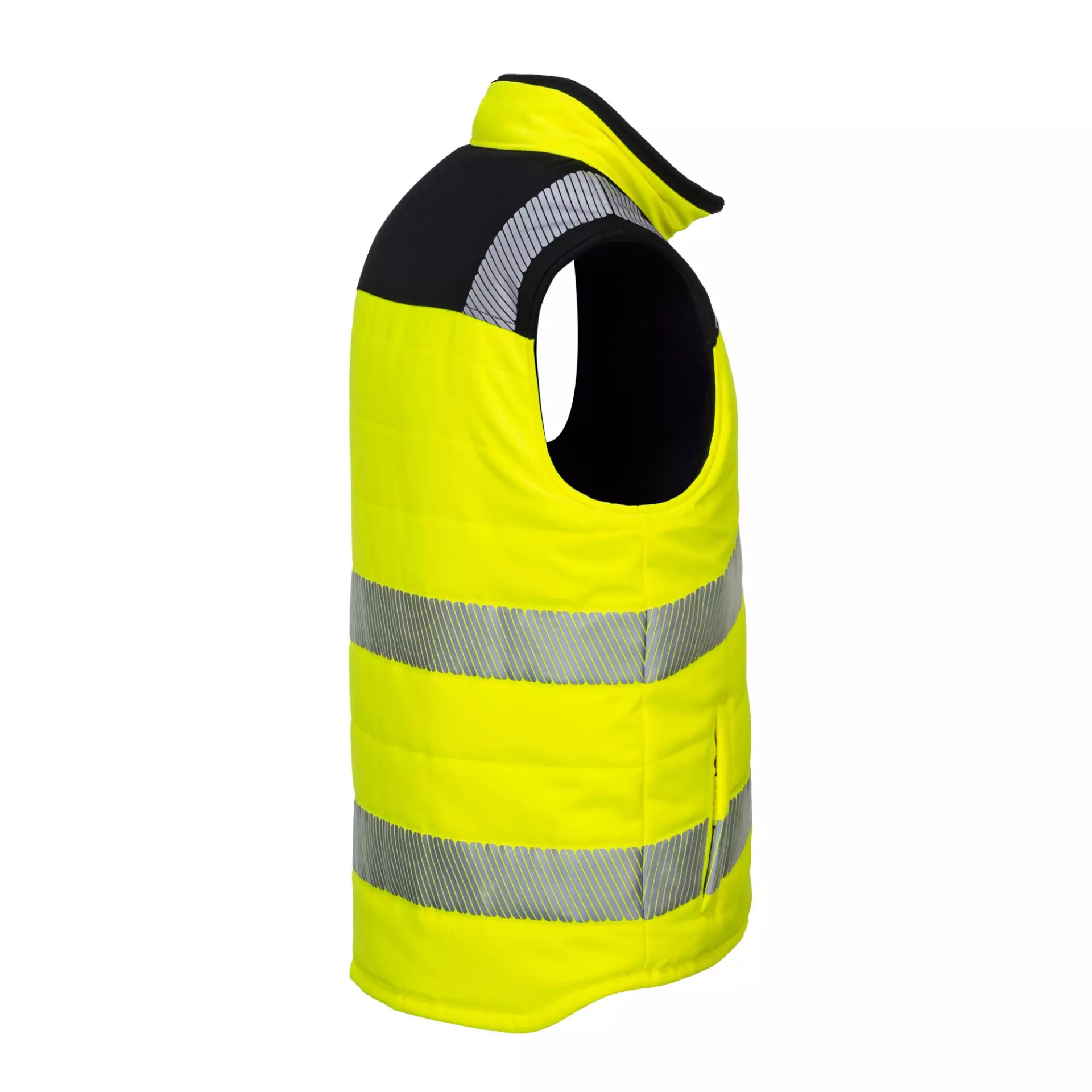 Portwest PW374YBR, PW3 Hi-Vis Reversible Bodywarmer, Yellow/Black, image 5