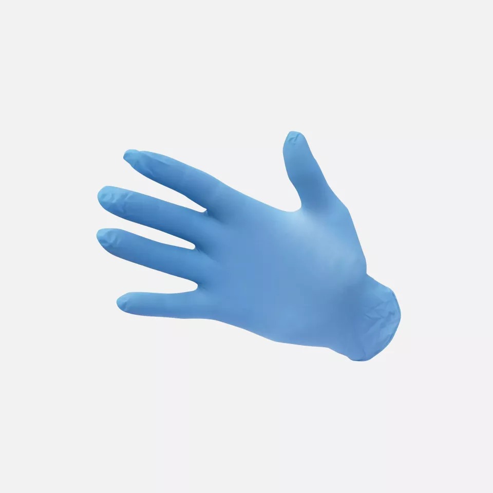 Portwest A925BLU, Powder Free Nitrile Disposable Glove, Blue, image 1, gallery thumbnail