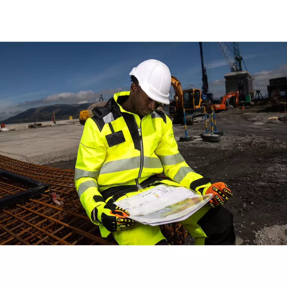 Portwest PW367OBR, PW3 Hi-Vis Breathable 5-in-1 Jacket, Orange/Black, image 9, gallery thumbnail