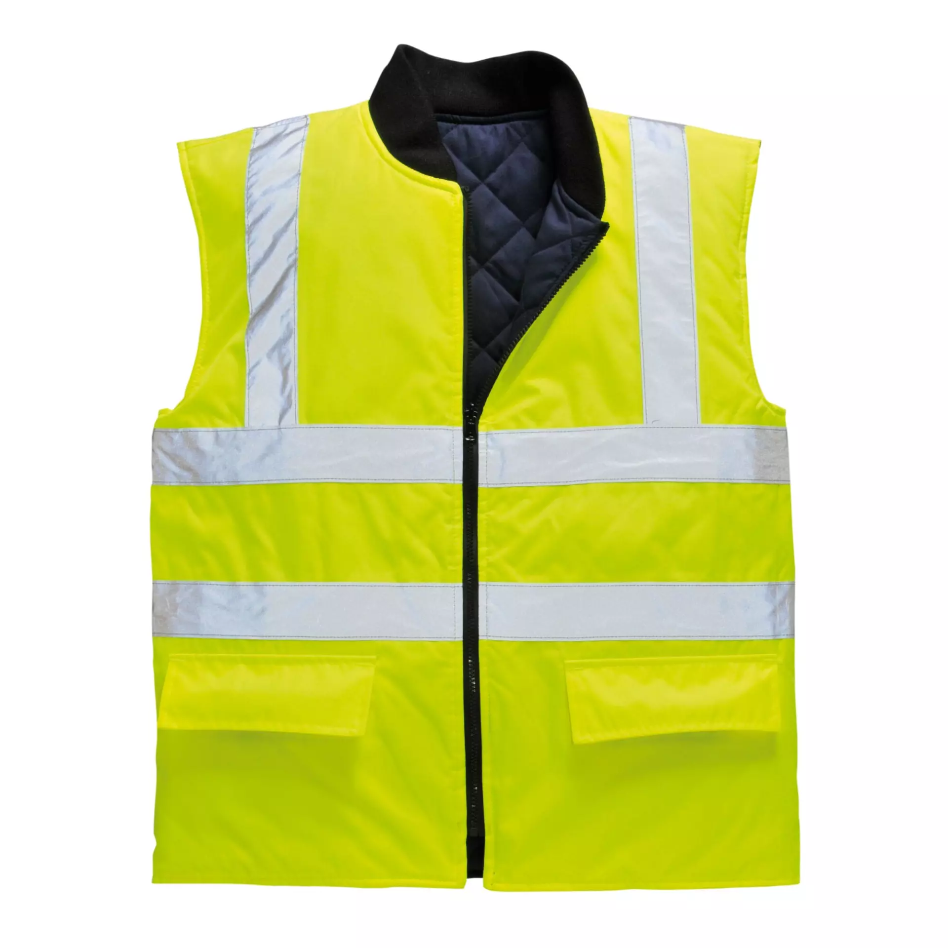 Portwest S469YER, Hi-Vis Reversible Bodywarmer, Yellow, image 1