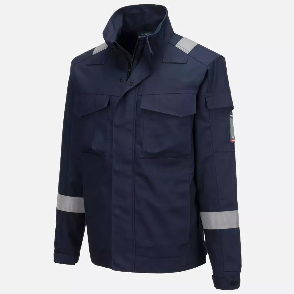 Portwest FR68NAR, Bizflame Industry FR Jacket, Navy, image 4, gallery thumbnail