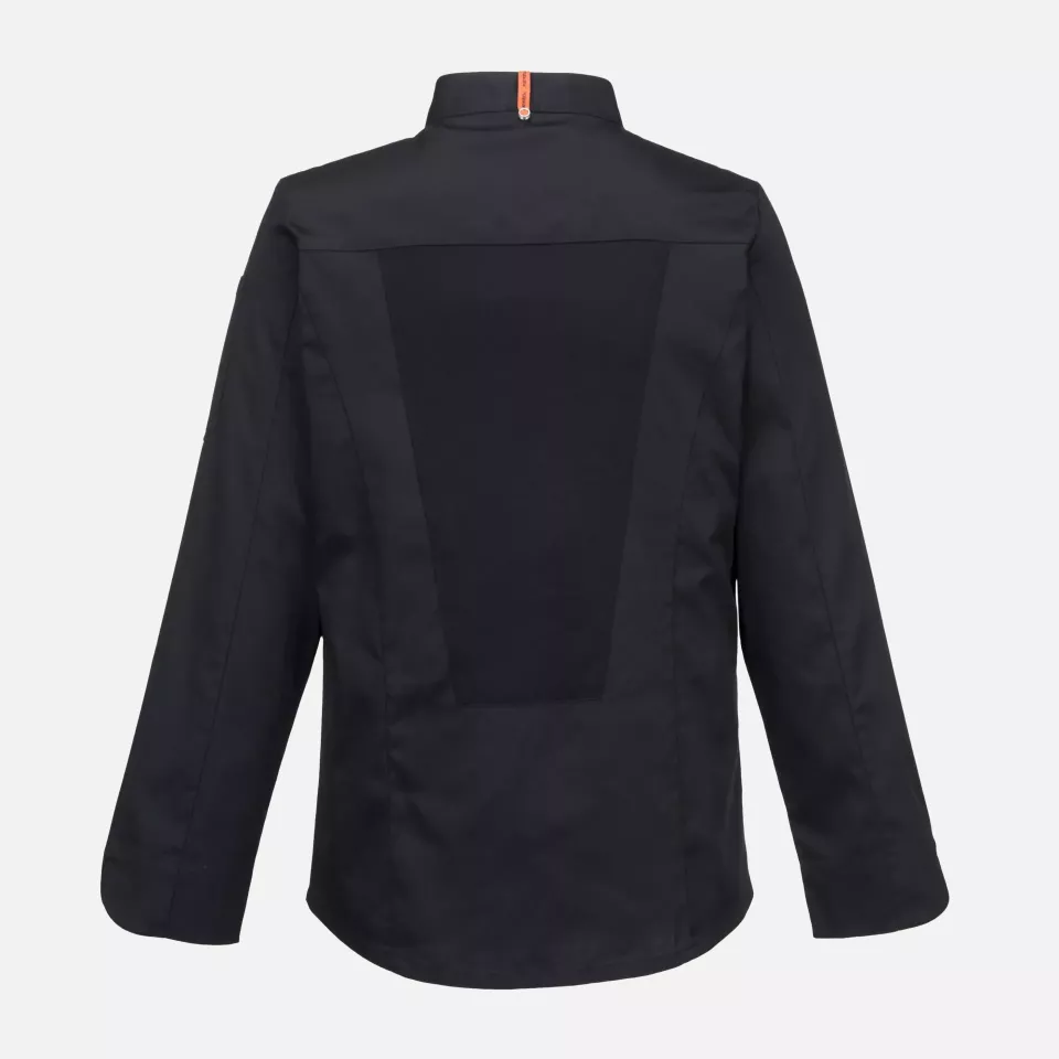 Portwest C838BKR, Chef's MeshAir Pro Jacket L/S, Black, image 2, gallery thumbnail