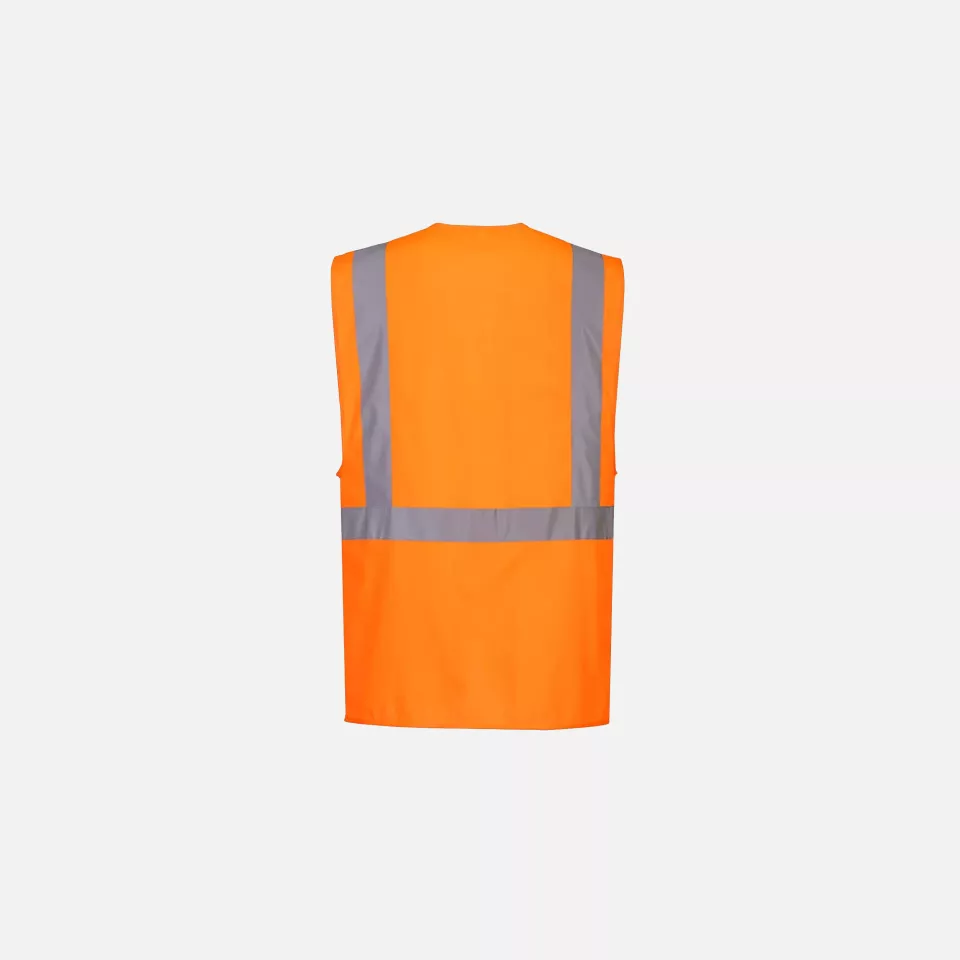 Portwest C357ORR, Hi-Vis Tablet Pocket Executive Vest, Orange, image 2, gallery thumbnail