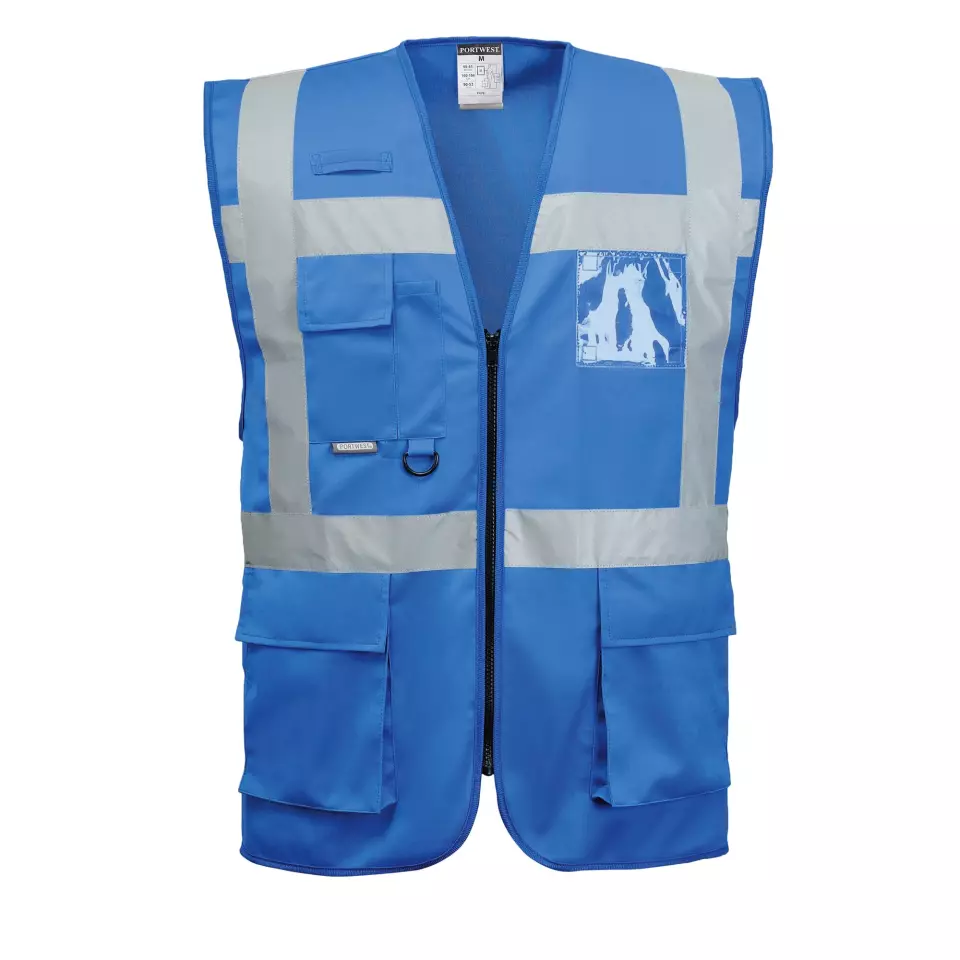 Portwest F476RBR, Iona Executive Vest, Royal Blue, image 1, gallery thumbnail