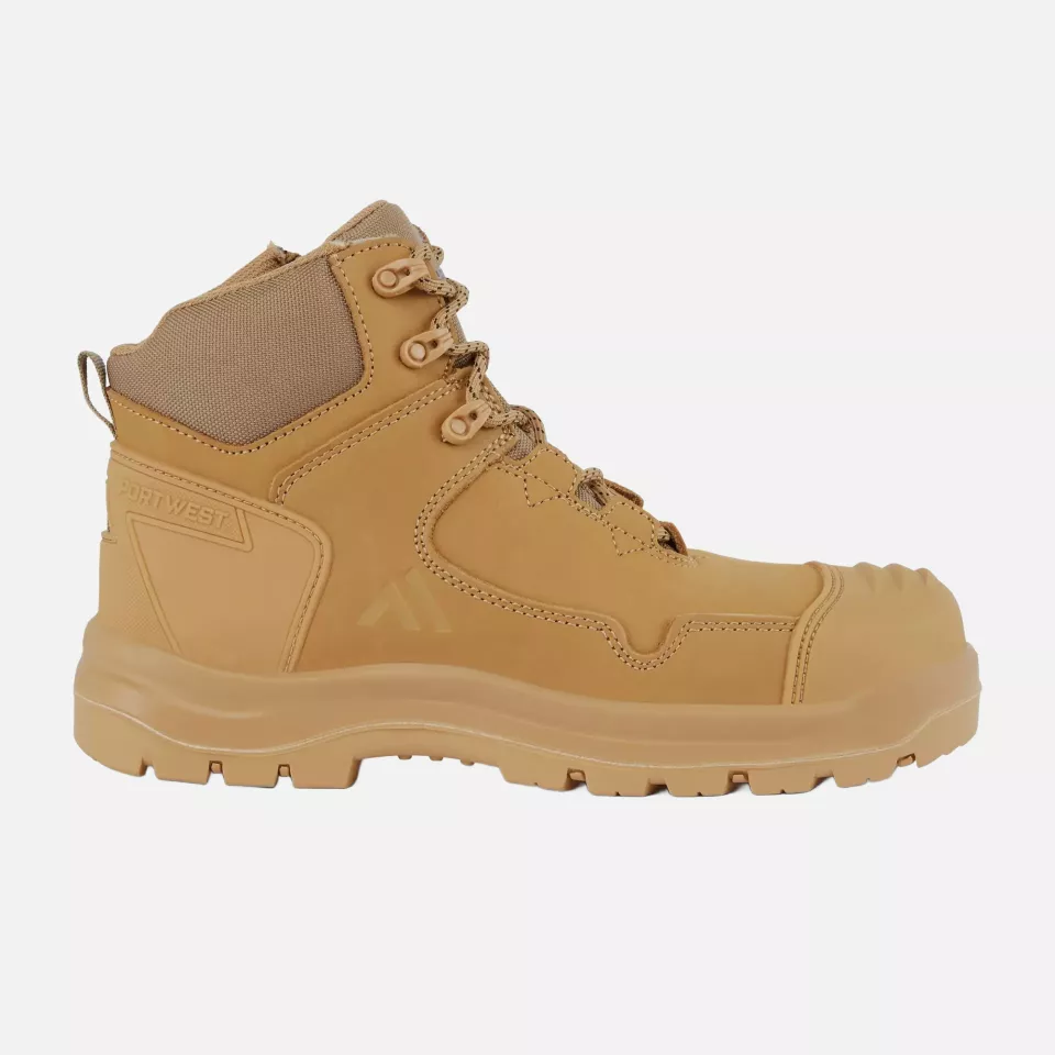 Portwest FD04WHE, Composite Nubuck Leather Mid Boot S3S HRO SR FO SC LG, Wheat, image 1, gallery thumbnail