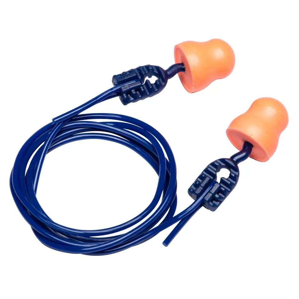 Portwest EP12ORR, Easy Fit PU Ear Plugs Corded, Orange, image 1, gallery thumbnail