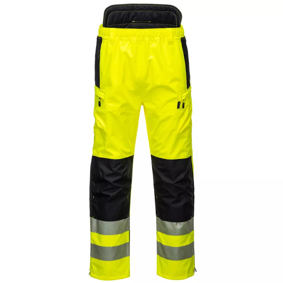 Portwest PW342YBR, PW3 Hi-Vis Extreme Rain Trousers, Yellow/Black, image 1, gallery thumbnail