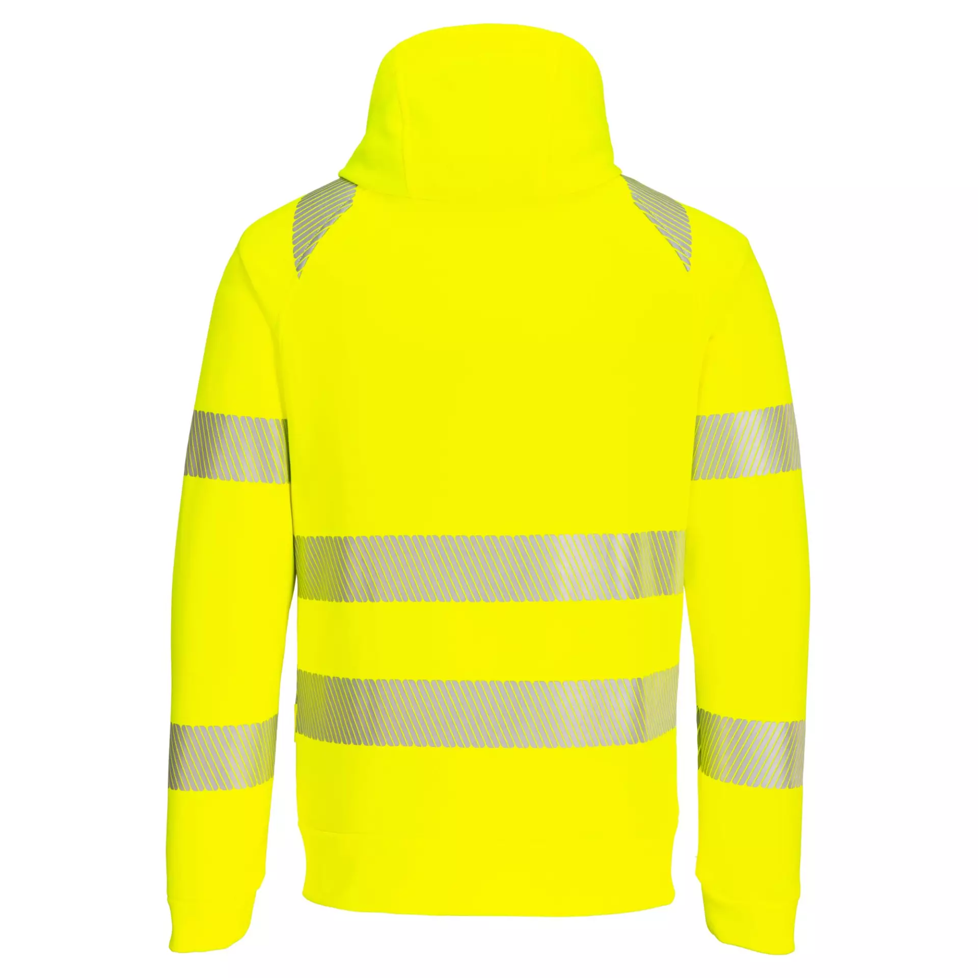 Portwest DX477YBR, DX4 Hi-Vis Funnel Neck Zipped Sweatshirt, Yellow/Black, image 2