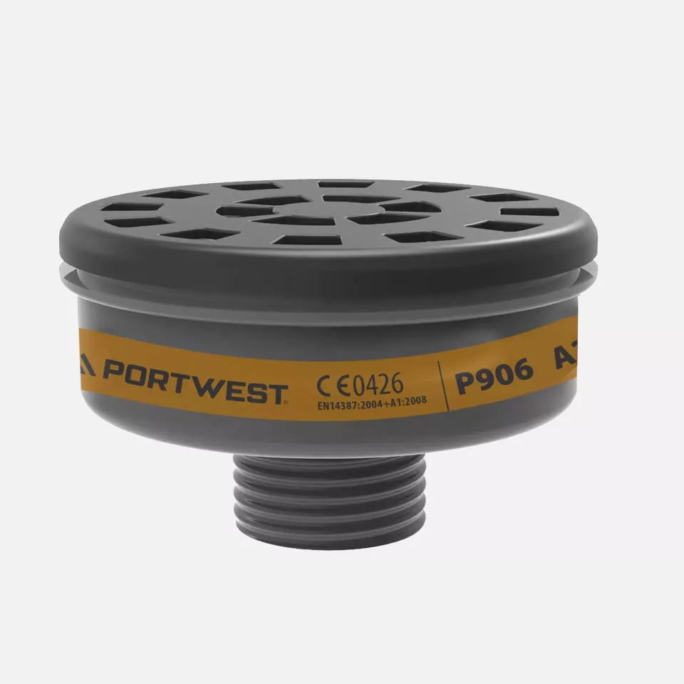 Portwest P906BKR, A2 Gas Filter Universal Thread, Black, image 1, gallery thumbnail