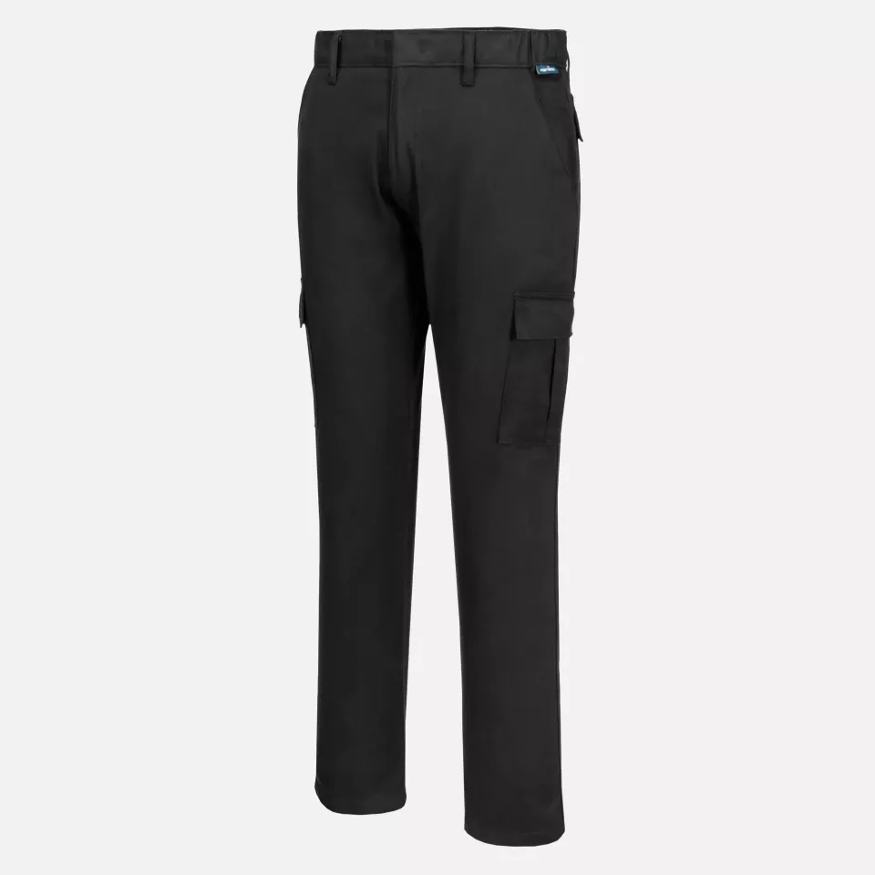Portwest S231BKR, WX2 Eco Stretch Slim Fit Combat Trousers, Black, image 10, gallery thumbnail