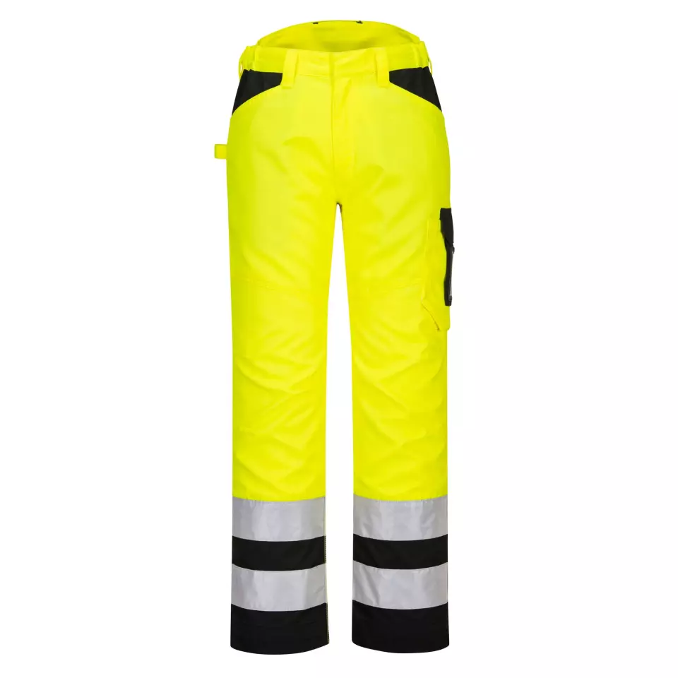 Portwest PW241YBR, PW2 Hi-Vis Service Trousers, Yellow/Black, image 3, gallery thumbnail