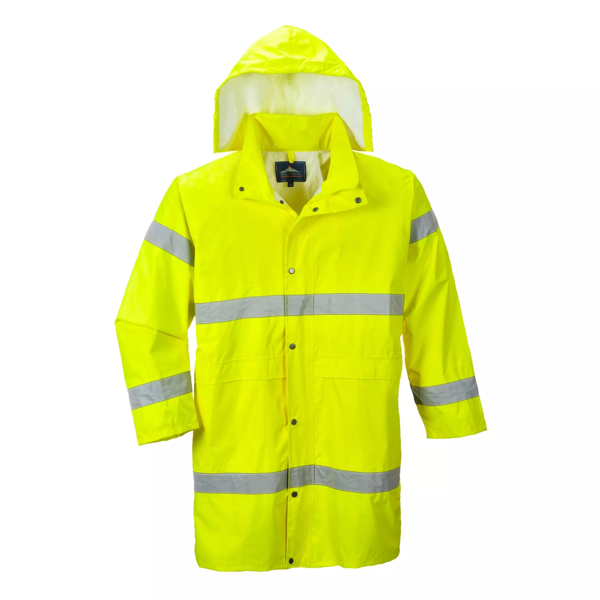 Portwest H442YER, Hi-Vis Rain Coat 100cm, Yellow, image 2