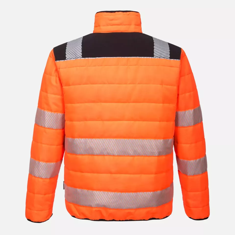 Portwest PW371OBR, PW3 Hi-Vis Baffle Jacket, Orange/Black, image 2, gallery thumbnail