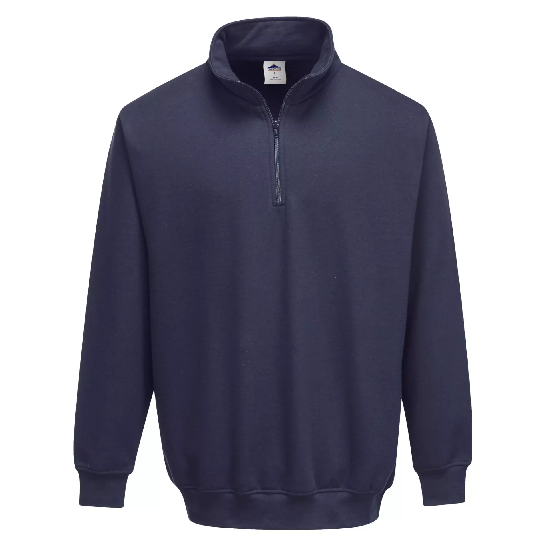 Portwest B309NAR, Sorrento Zip Neck Sweatshirt, Navy, image 1