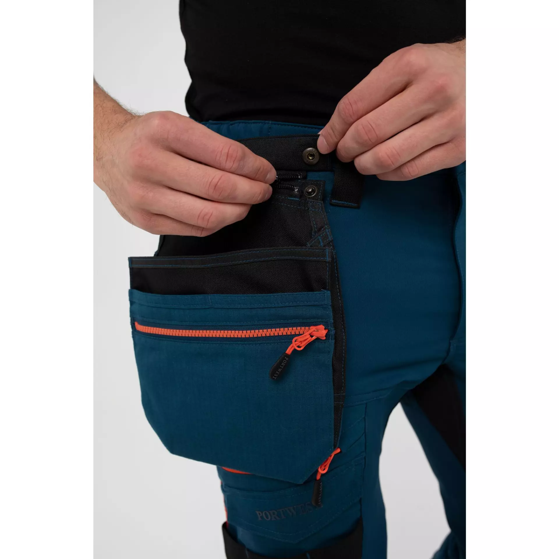 Portwest DX440MBR, DX4 Detachable Holster Pocket Trousers, Metro Blue, image 9