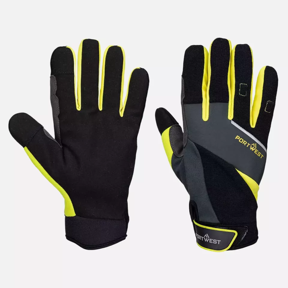 Portwest A774K2R, DX4 LR Schnittschutzhandschuhe, Schwarz/Gelb, image 1, gallery thumbnail