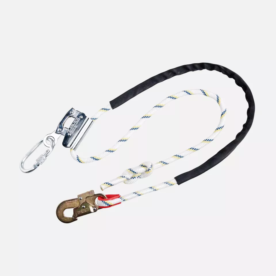 Portwest FP26WHR, Work Positioning 2m Lanyard with Grip Adjuster, White, image 1, gallery thumbnail