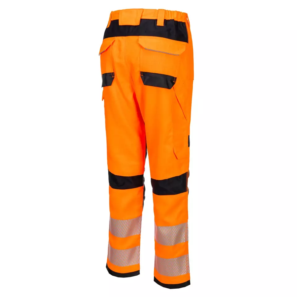 Portwest FR414OBR, PW3 FR Modaflame HVO Work Trousers, Orange/Black, image 4, gallery thumbnail