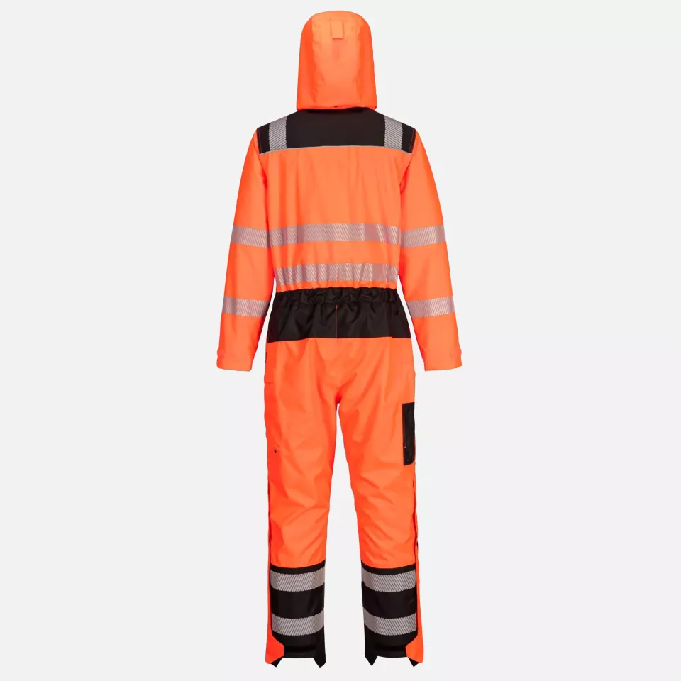 Portwest PW355OBR, PW3 Hi-Vis Regenoverall, Orange/Schwarz, image 2, gallery thumbnail