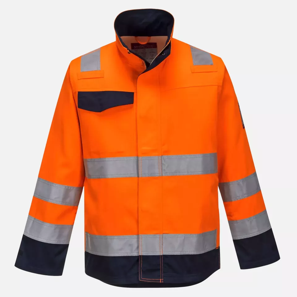 Portwest MV35ONR, Modaflame RIS Orange/Navy Jacket, Orange/Navy, image 1, gallery thumbnail