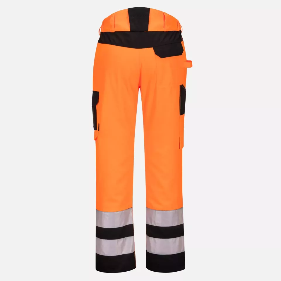 Portwest PW241OBR, PW2 Hi-Vis Service Trousers, Orange/Black, image 2, gallery thumbnail