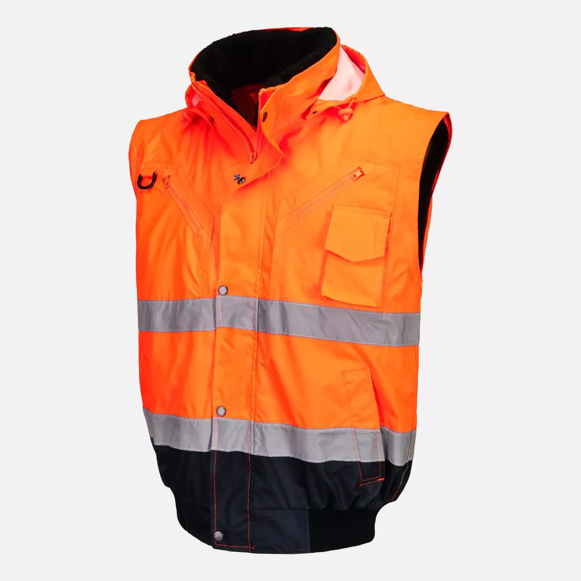 Portwest C465ONR, Hi-Vis 3-in-1 Contrast Bomber Jacket, Orange/Navy, image 8
