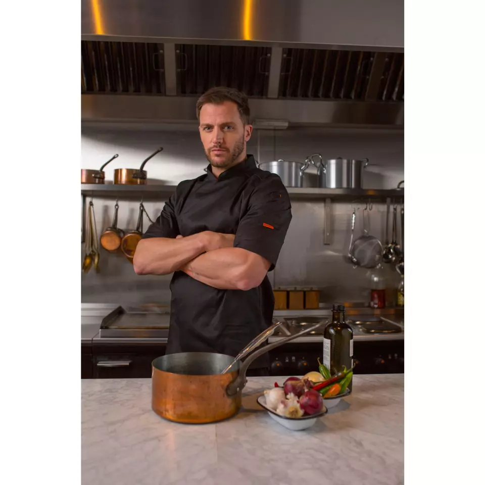 Portwest C738BKR, Chef's MeshAir Pro Jacket S/S, Black, image 4, gallery thumbnail