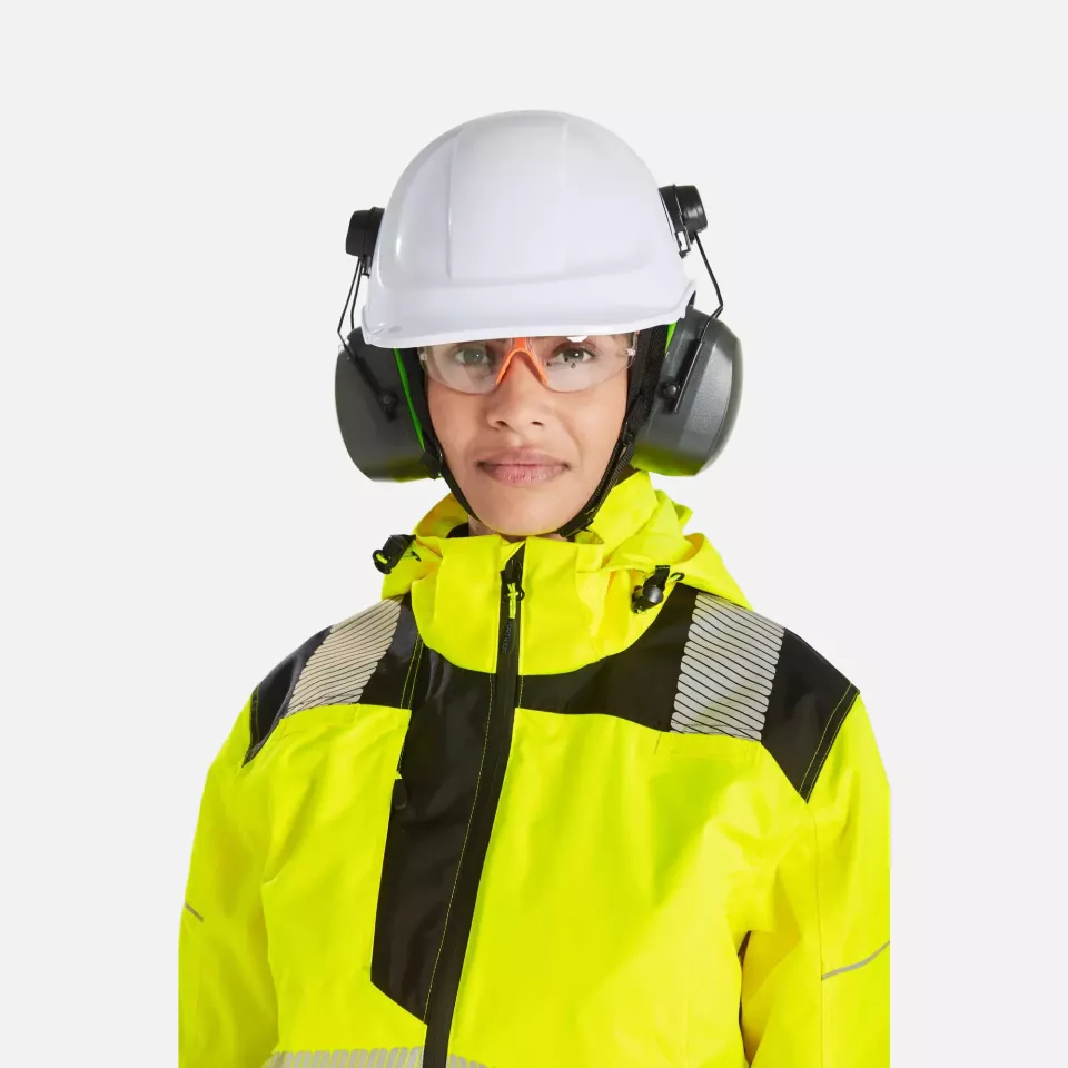 Portwest PW389YBR, PW3 Hi-Vis Women's Rain Jacket, Yellow/Black, image 6, gallery thumbnail