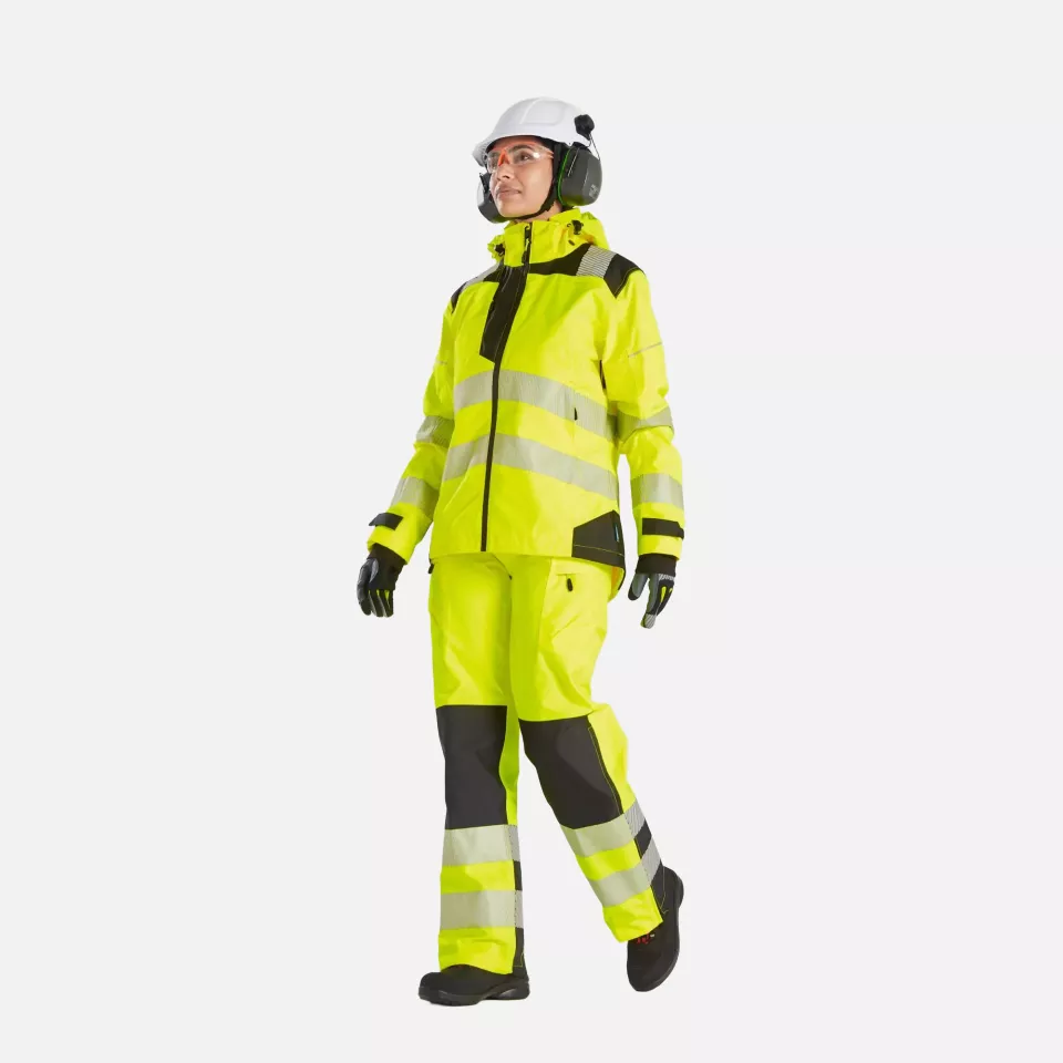 Portwest PW389YBR, PW3 Hi-Vis Women's Rain Jacket, Yellow/Black, image 7, gallery thumbnail