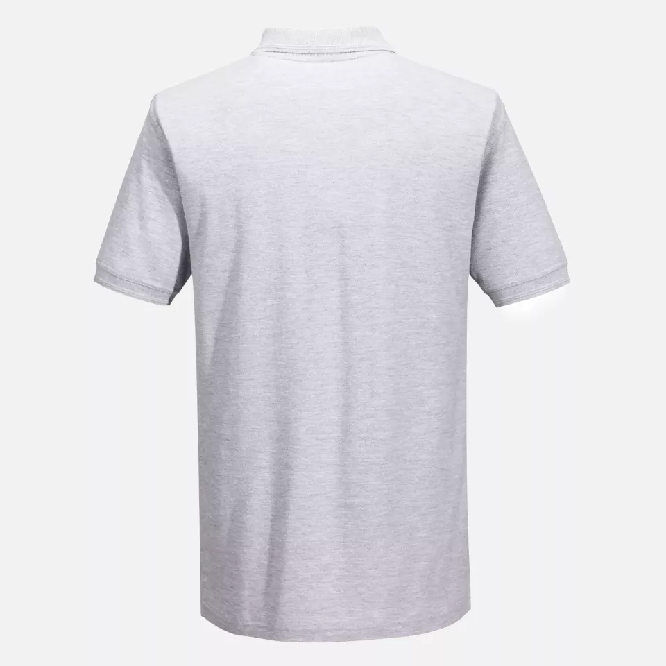 Portwest B210HGR, Naples Polo Shirt S/S, Heather Grey, image 2, gallery thumbnail