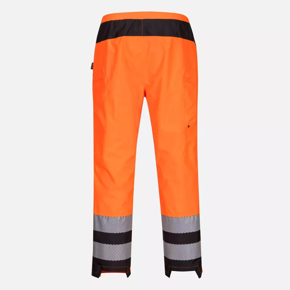 Portwest PW386OBR, PW3 Hi-Vis Women's Rain Trousers, Orange/Black, image 1, gallery thumbnail