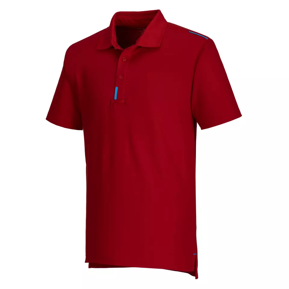 Portwest T720DRR, WX3 Polo Shirt, Deep Red, image 6, gallery thumbnail