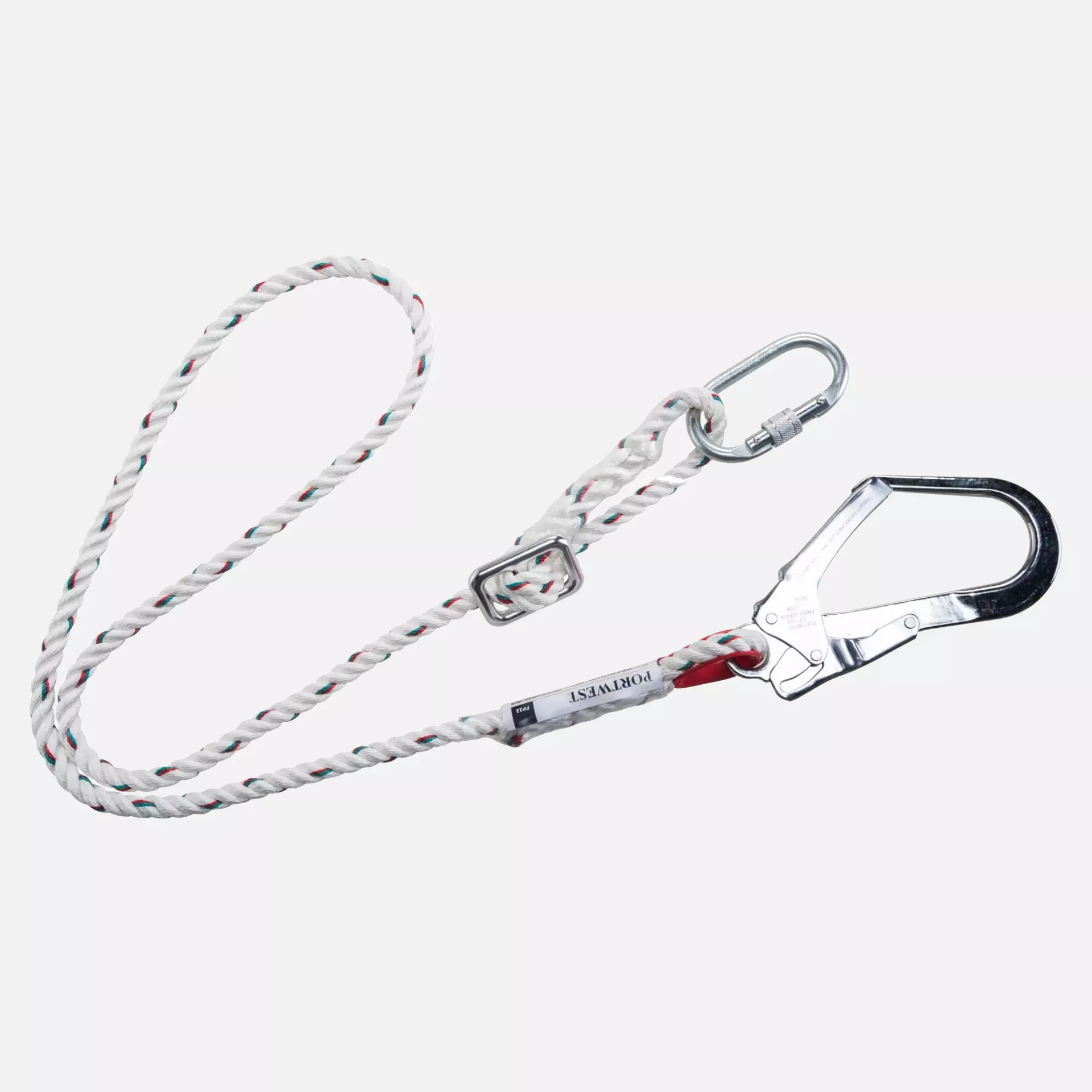 Portwest FP22WHR, Adjustable 2m Restraint Lanyard, White, image 1