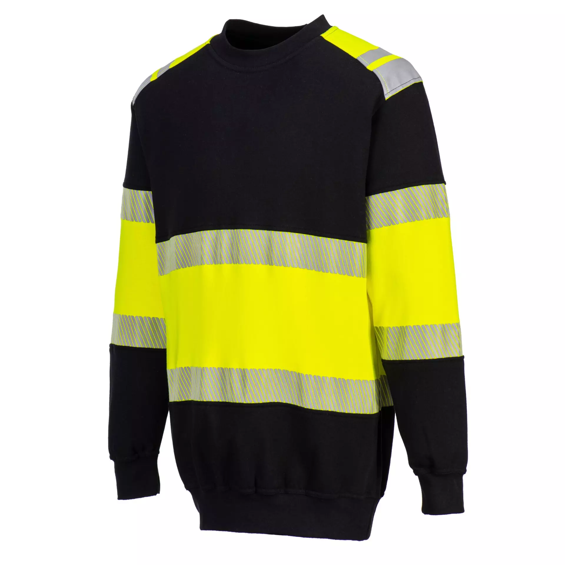 Portwest FR716YBR, PW3 FR Modaflame Hi-Vis Class 1 Sweatshirt, Yellow/Black, image 4
