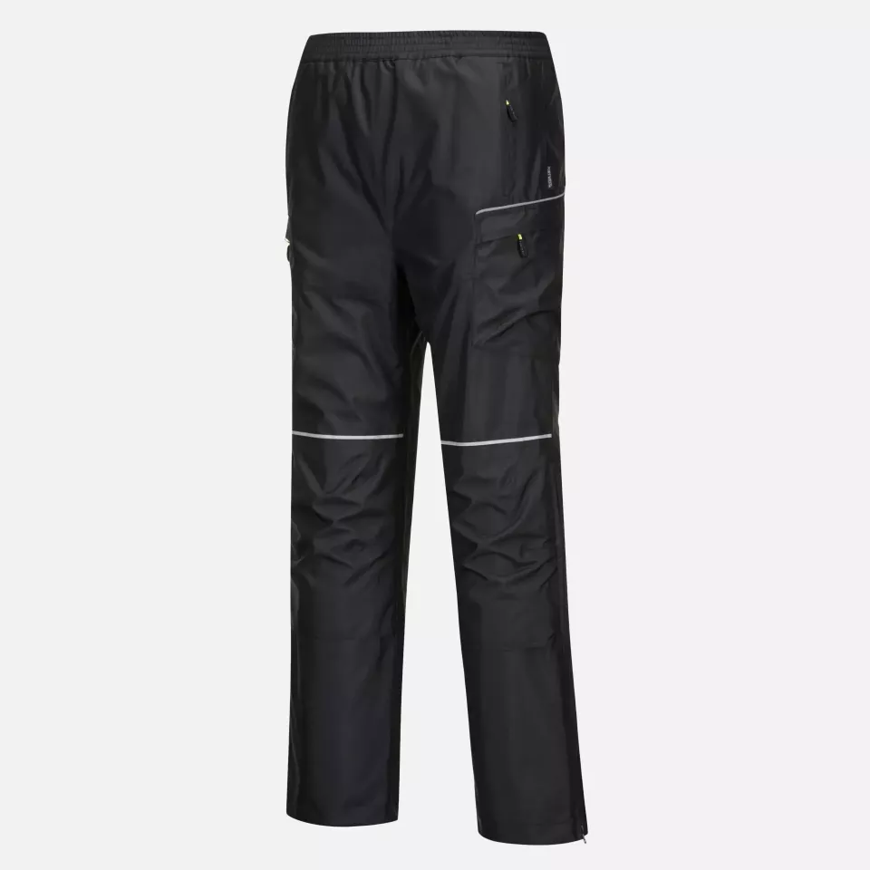 Portwest T604BKR, PW3 Rain Trousers, Black, image 3, gallery thumbnail