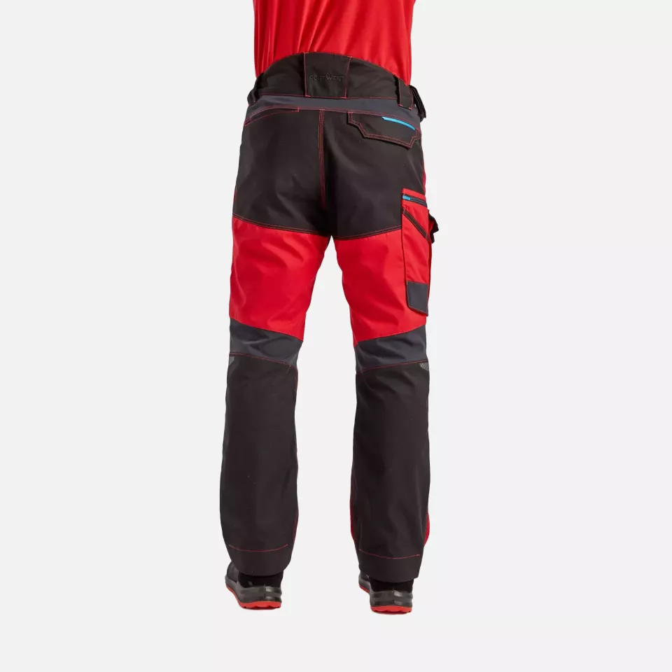 Portwest T701DRR, WX3 Work Trousers, Deep Red, image 4, gallery thumbnail