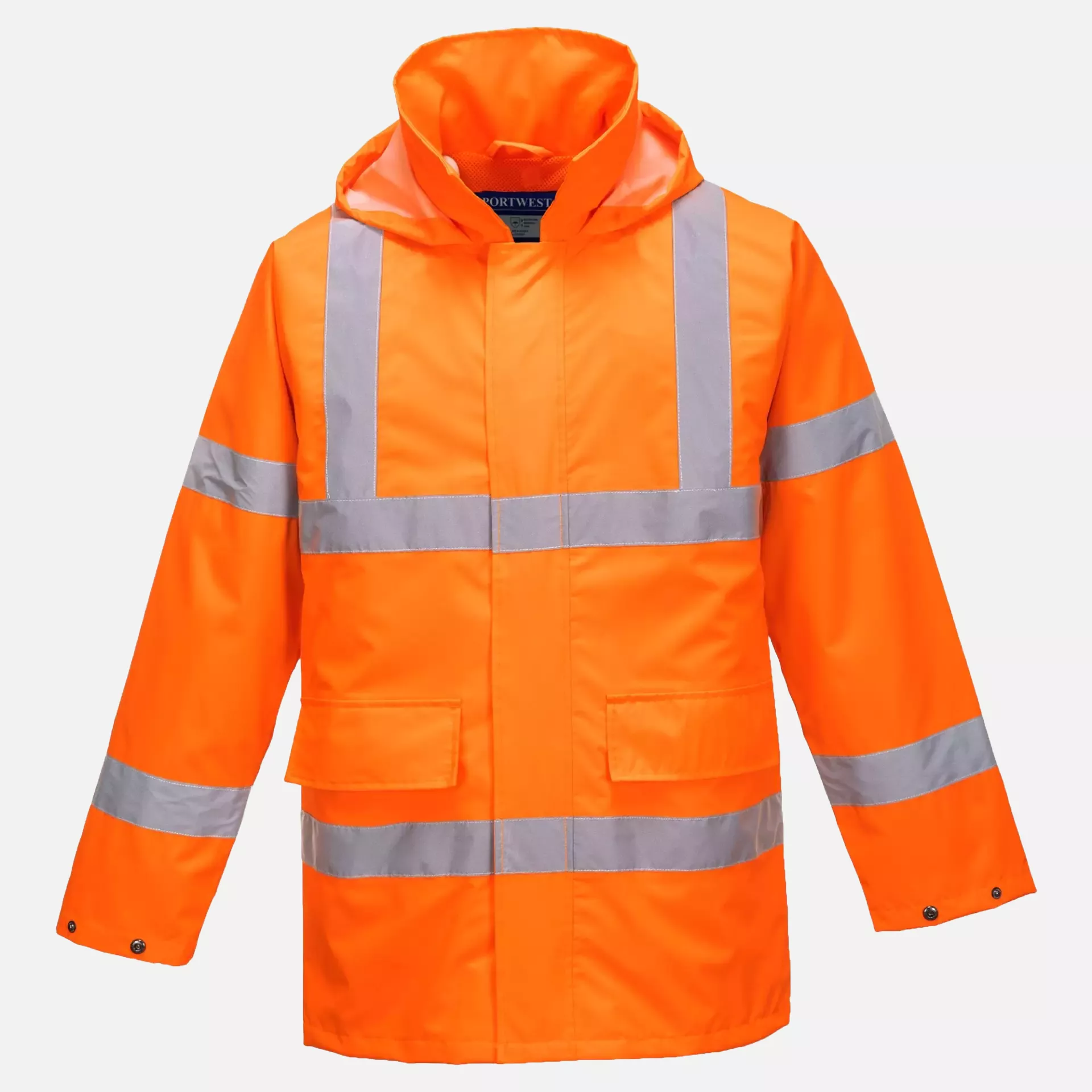 Portwest S160ORR, Hi-Vis Rain Lite Traffic Jacket, Orange, image 2