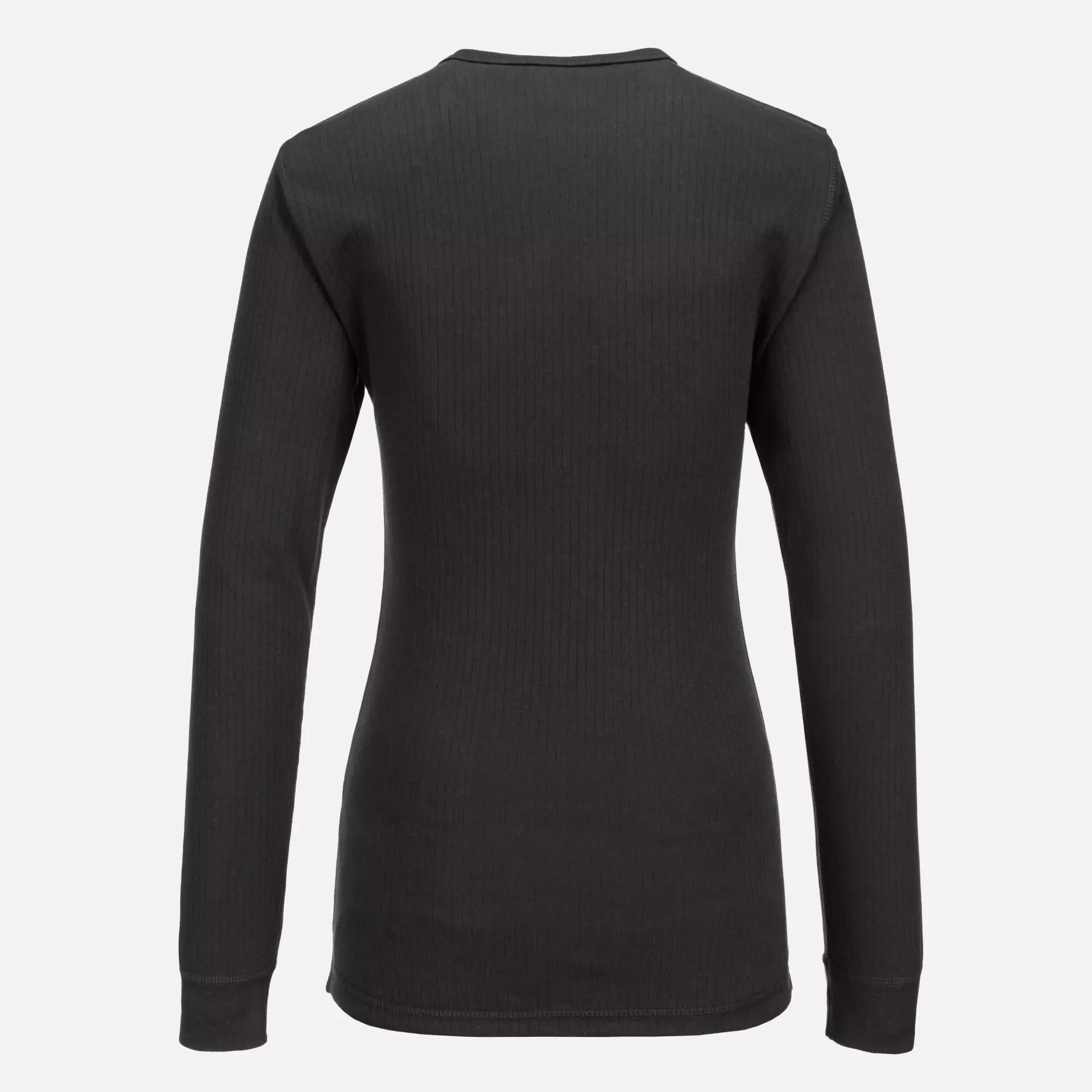 Portwest B126BKR, Women's Thermal T-Shirt Long Sleeve, Black, image 2