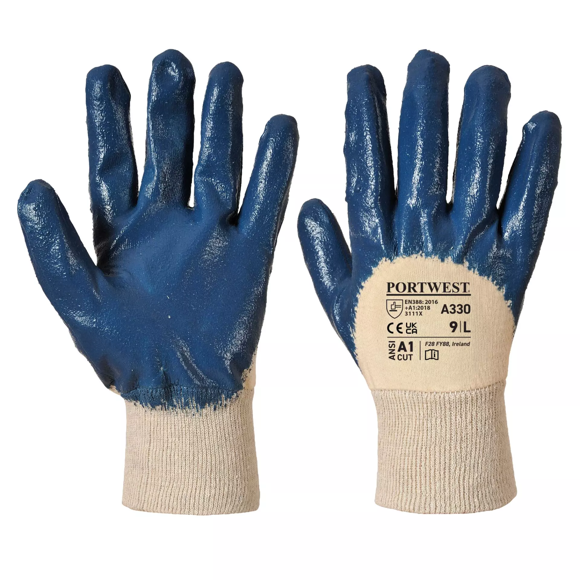 Portwest A330NAR, Nitrile Light Knitwrist, Navy, image 1